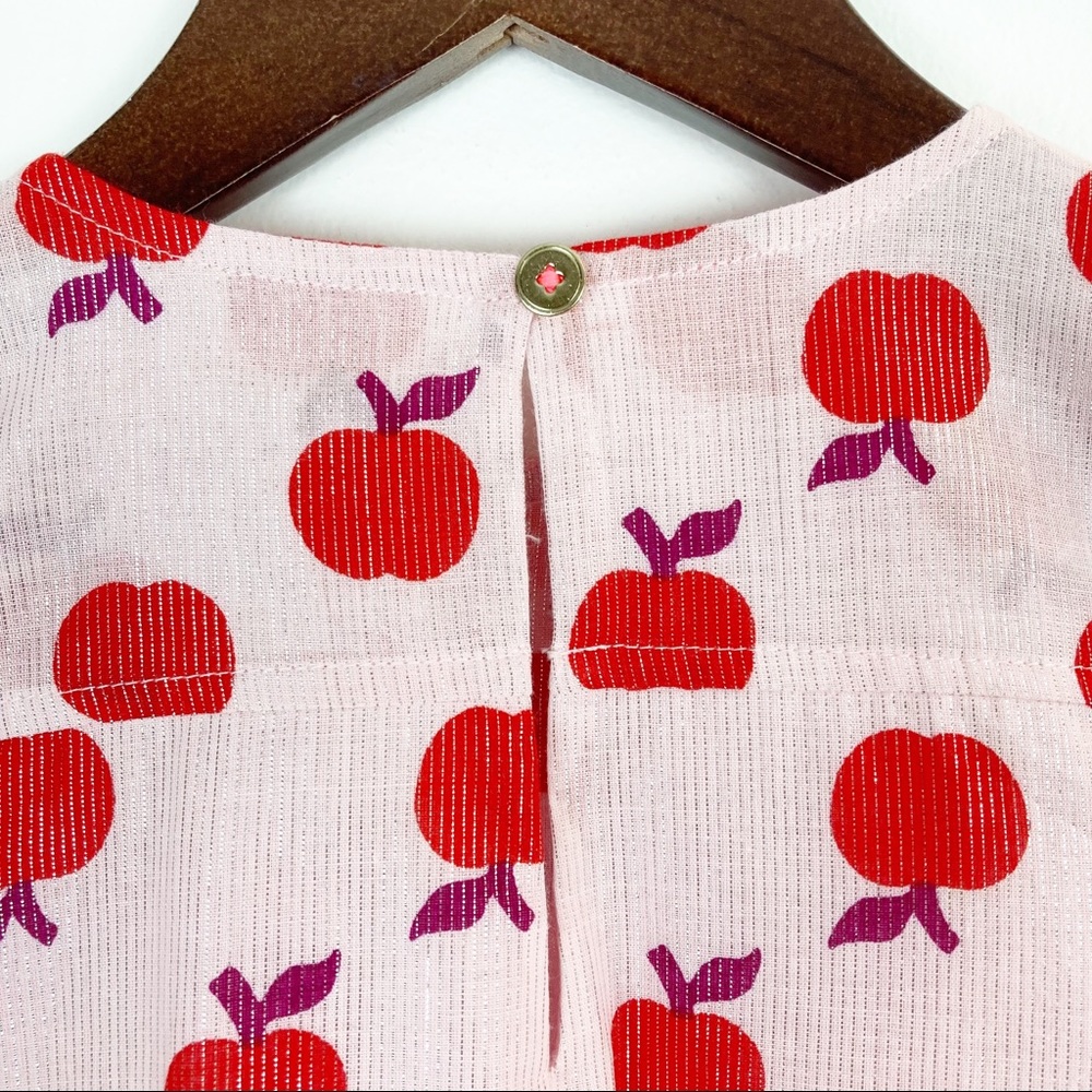 Crewcuts Apple Print Peasant Dress Size 4 NWT - Picture 10 of 11